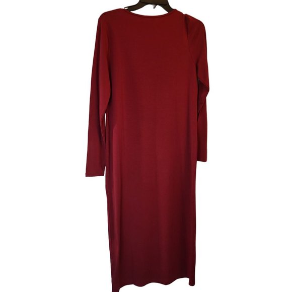 Eileen Fisher Deep Claret Midi Dress size Small, NWT - Picture 4 of 7
